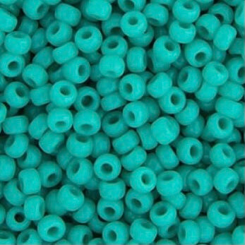 8/0 Miyuki Seed Beads Turquoise Green Opaque, 22g Vial