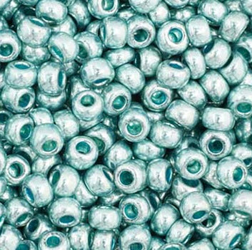 11/0 Preciosa Seed Beads Metallic Light Teal Solgel