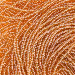 13/0 Charlotte Cut Preciosa (Czech) Bead Transparent Sunny Yellow Lustered Strung