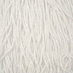 11/0 Charlotte Cut Preciosa (Czech) Bead Opaque White Luster Strung