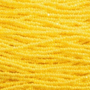 13/0 Charlotte Cut Preciosa (Czech) Bead Yellow Luster Strung