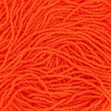 13/0 Charlotte Cut Preciosa (Czech) Bead Opaque Orange Strung