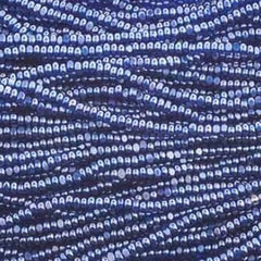 13/0 Charlotte Cut Preciosa (Czech) Bead Transparent Medium Blue Luster Strung