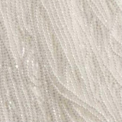 13/0 Charlotte Cut Preciosa (Czech) Bead Opaque White Luster Strung