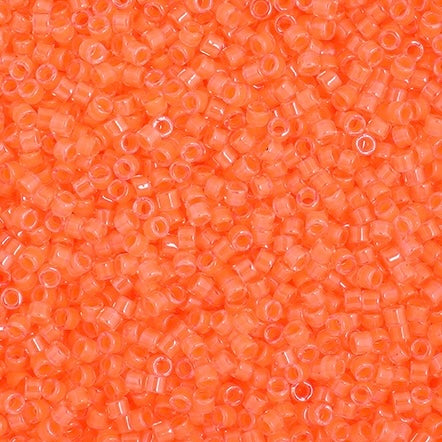 Delica 11/0 RD #2033 Light Orange Luminous Neon Colour 5.2g Vial