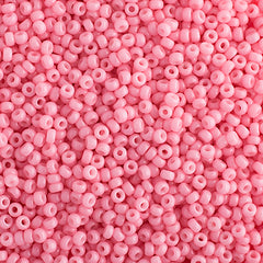 15/0 Miyuki Seed Beads Classic Pink Opaque Duracoat #4466