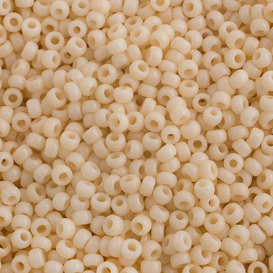 15/0 Miyuki Seed Beads Opaque Dark Cream #0492