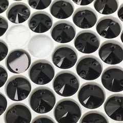 16mm Rivoli Glass Sew-On Crystals (Sold in Pairs)
