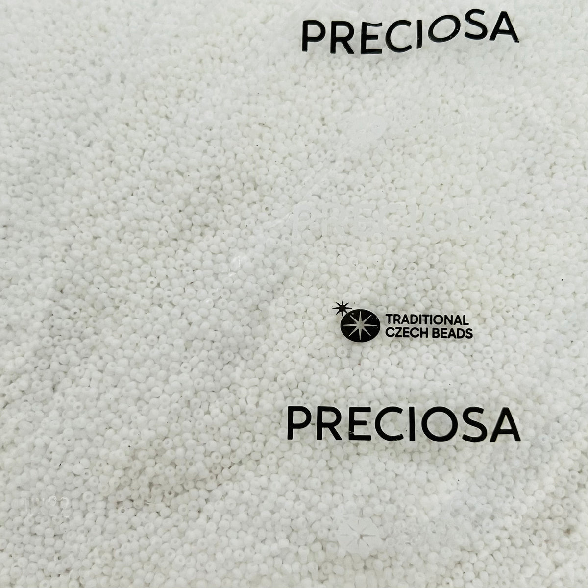 11/0 Preciosa Seed Beads Opaque White, 250g Bag Wholesale