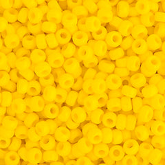 8/0 Miyuki Seed Beads Yellow Opaque, 22g Vial