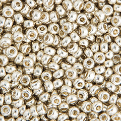 8/0 Miyuki Seed Beads Silver Galvanized, 22g Vial