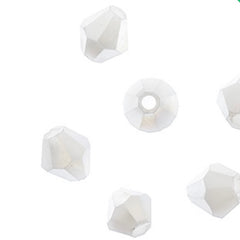 Crystal Lane Bicone 2 Strand 7in (apx96pcs) 4mm Opaque White AB