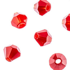 Crystal Lane Bicone 2 Strand 7in (apx96pcs) 4mm Opaque Red