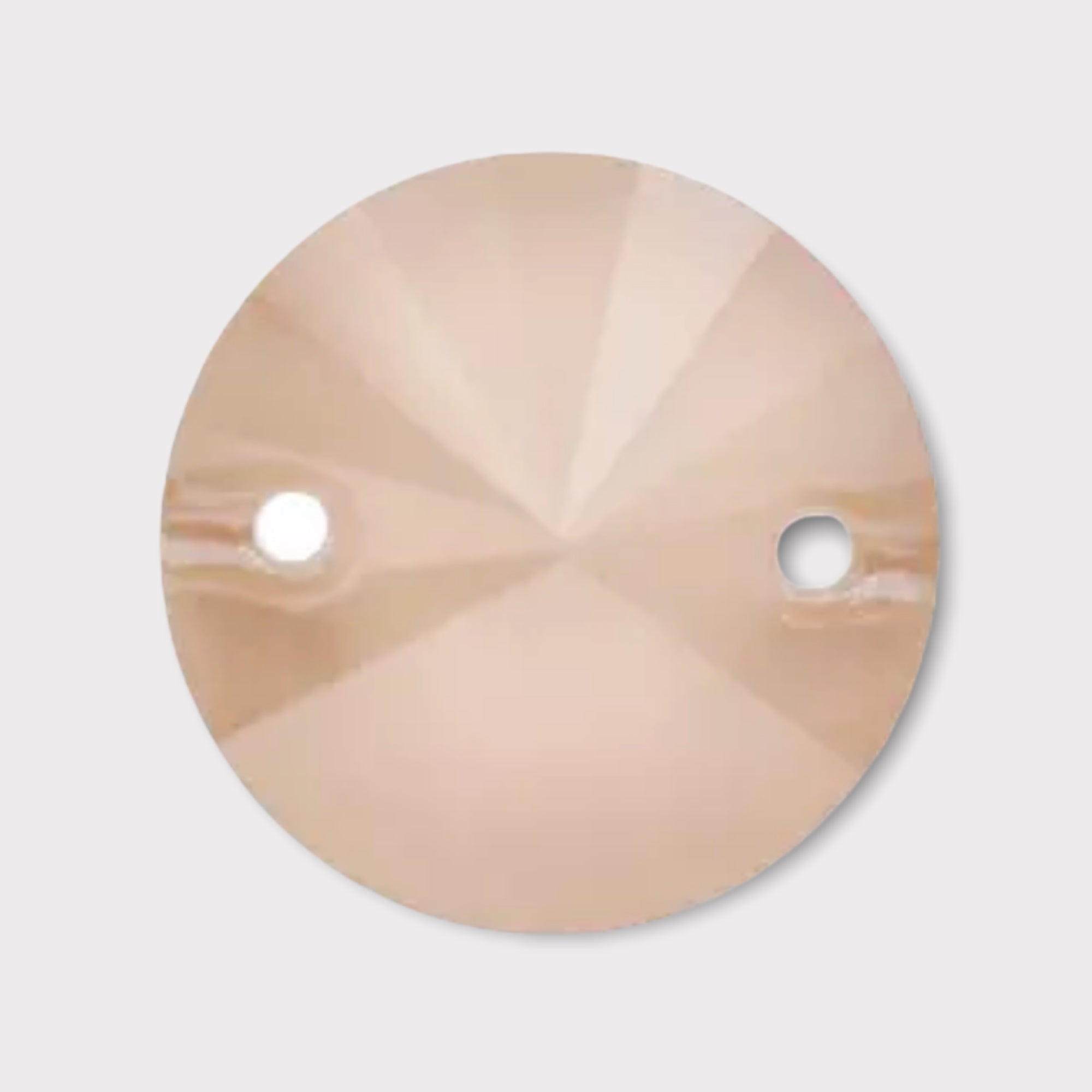 14mm Smokey Glass Rivoli – Sew-On, 2-Hole (Sold in Pairs)
