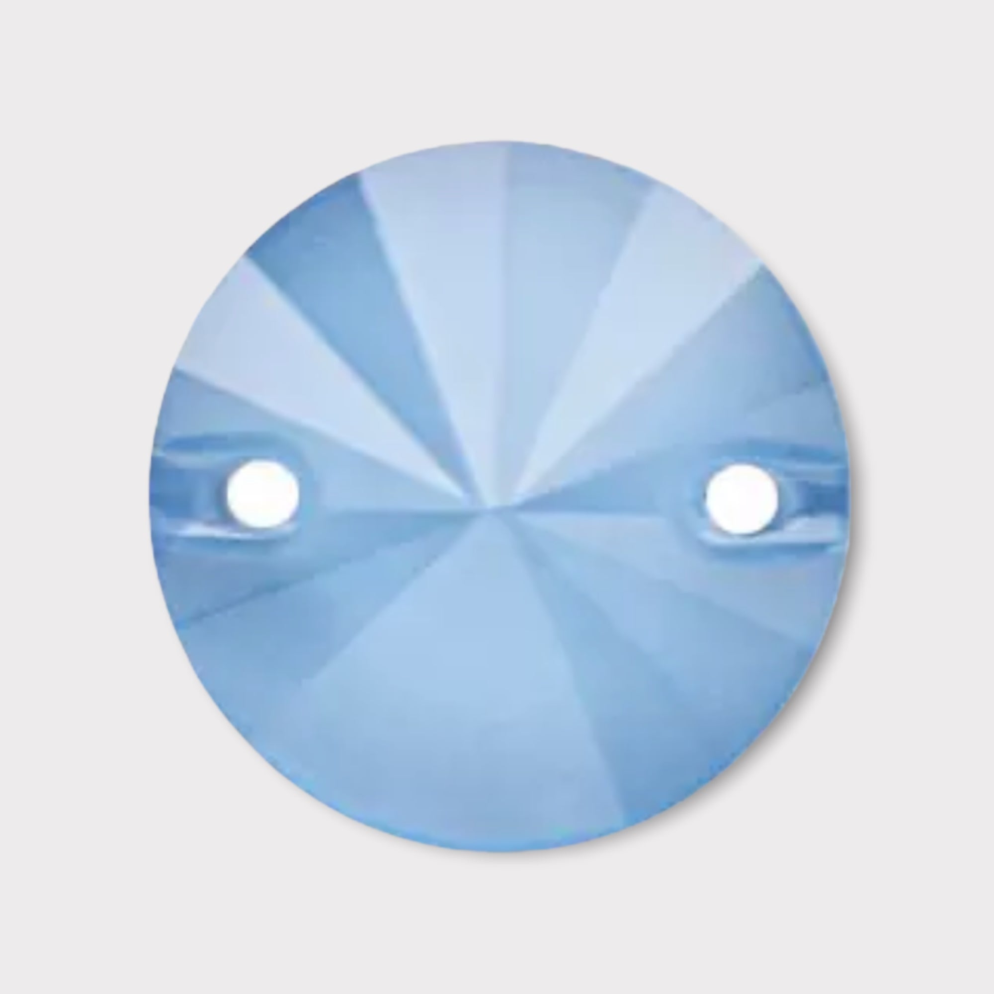14mm Smokey Glass Rivoli – Sew-On, 2-Hole (Sold in Pairs)