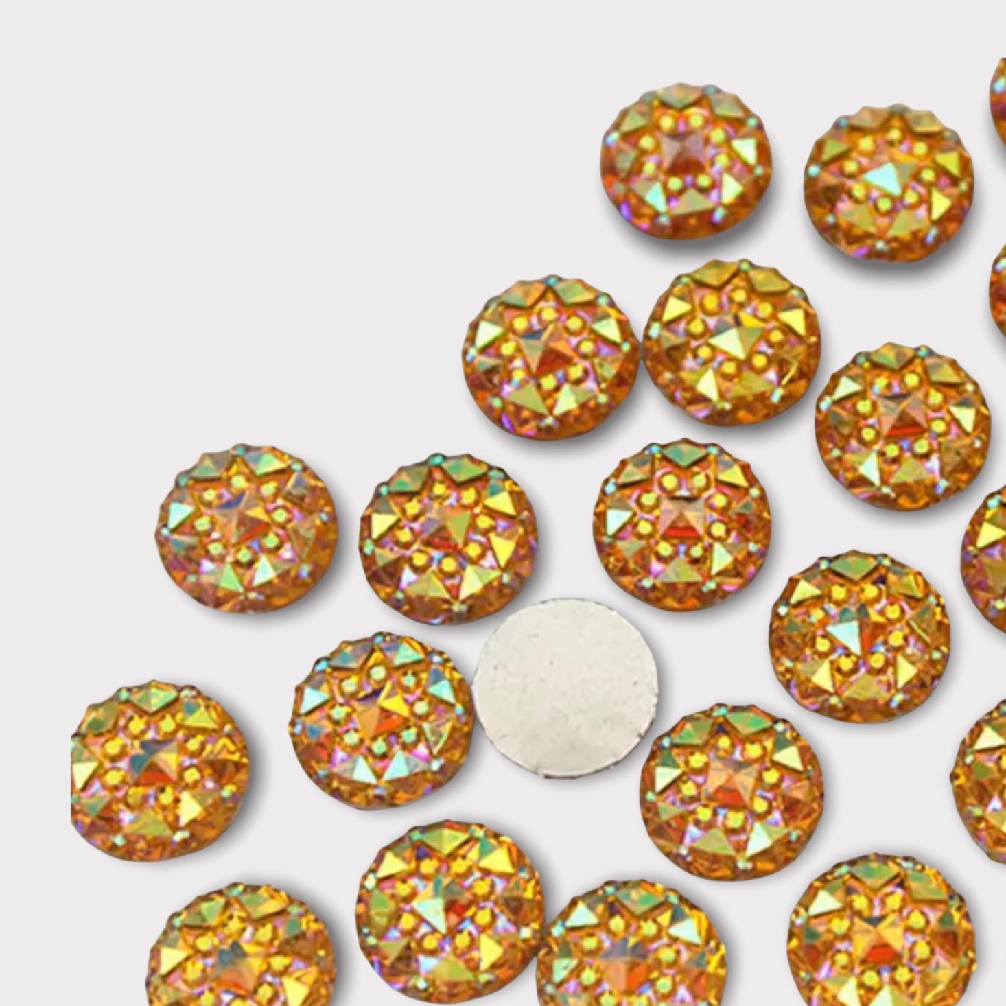 12mm AB Resin Round Spikes – Sold in Pairs (Multiple Colours Available)