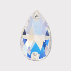 11×18mm Crystal Tear Drop – K9 Glass Sew-On Gems (Sold in Pairs)