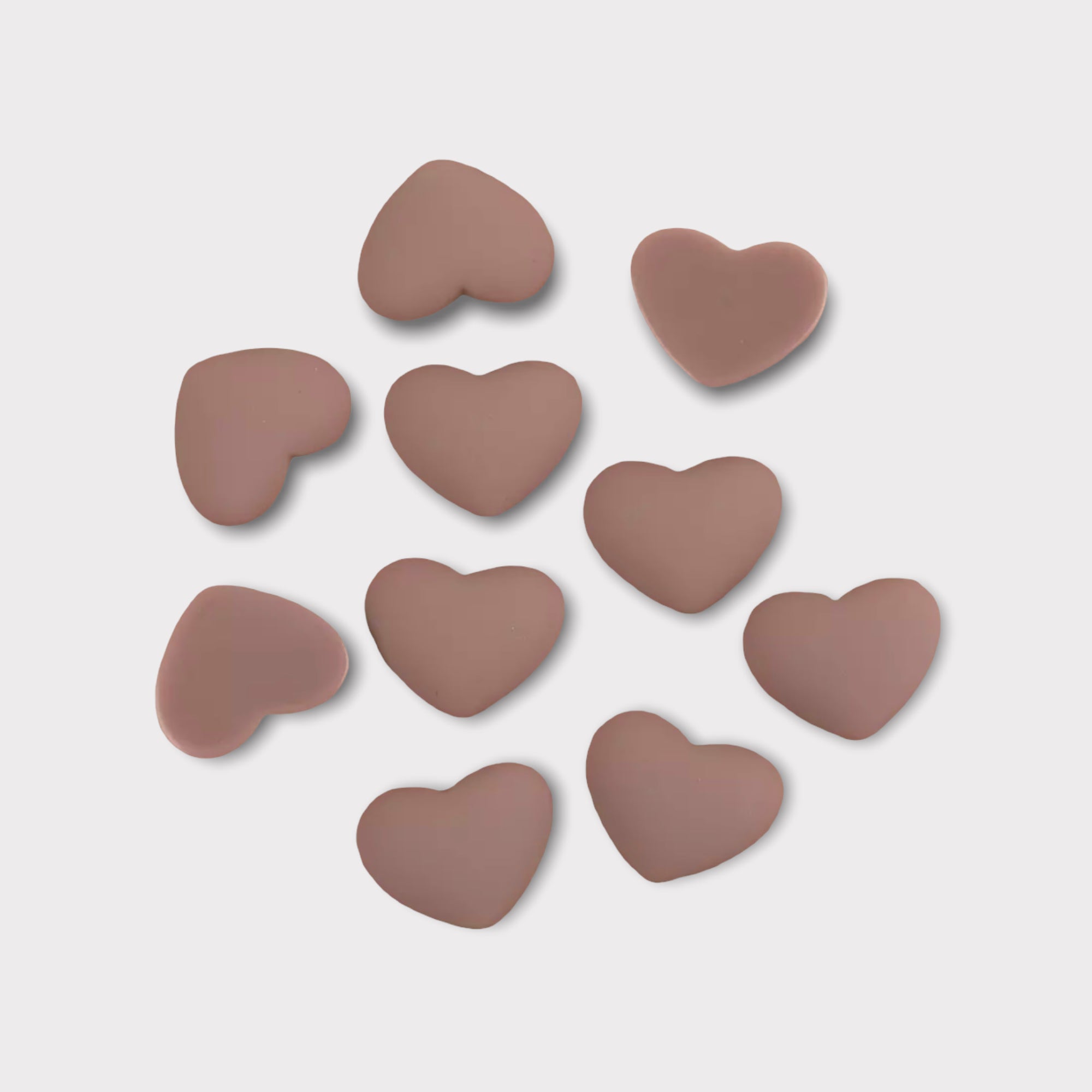 18mm Matte Resin Heart Gems – Glue-On (Sold in Pairs)