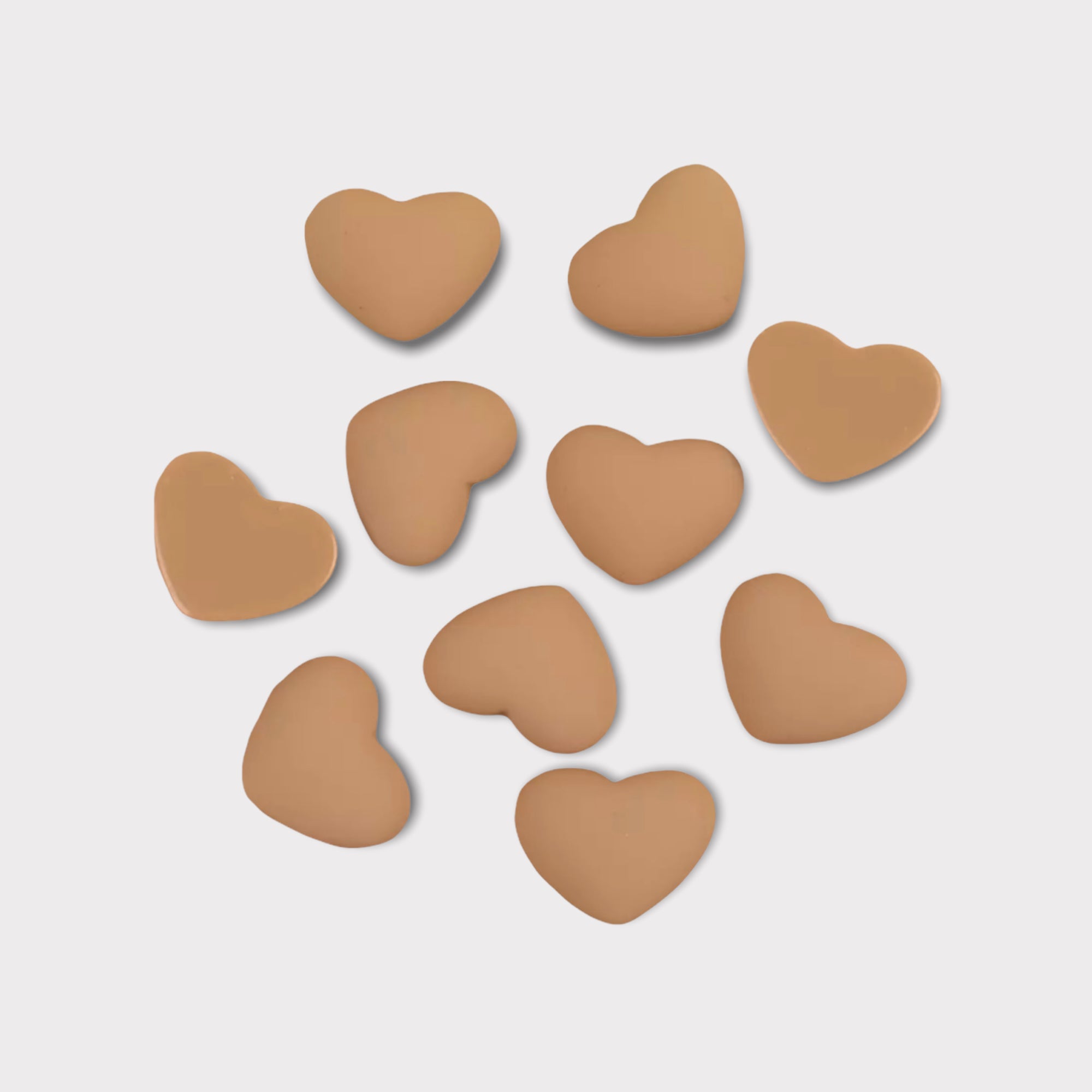18mm Matte Resin Heart Gems – Glue-On (Sold in Pairs)