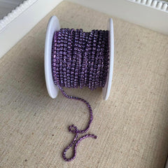 1 Yard SS6 Violet Colourful Metal Rhinestone Chain Banding