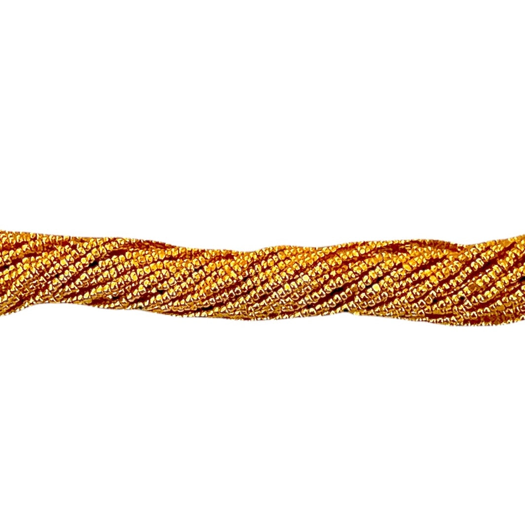 11/0 & 13 Charlotte Cut PLATED 24kt Gold Strung, Sold in Different Weights